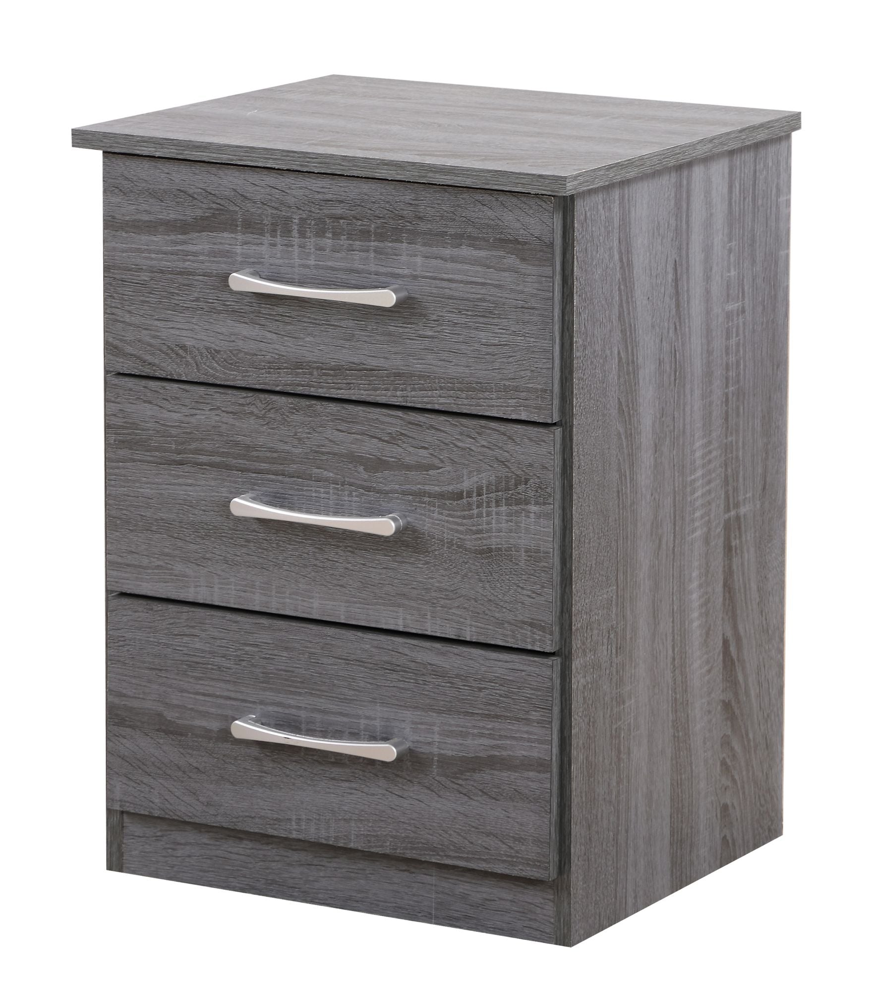 Chic Gray Contemporary Nightstand image 2