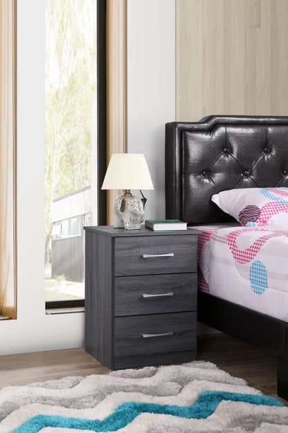 Chic Gray Contemporary Nightstand image 1