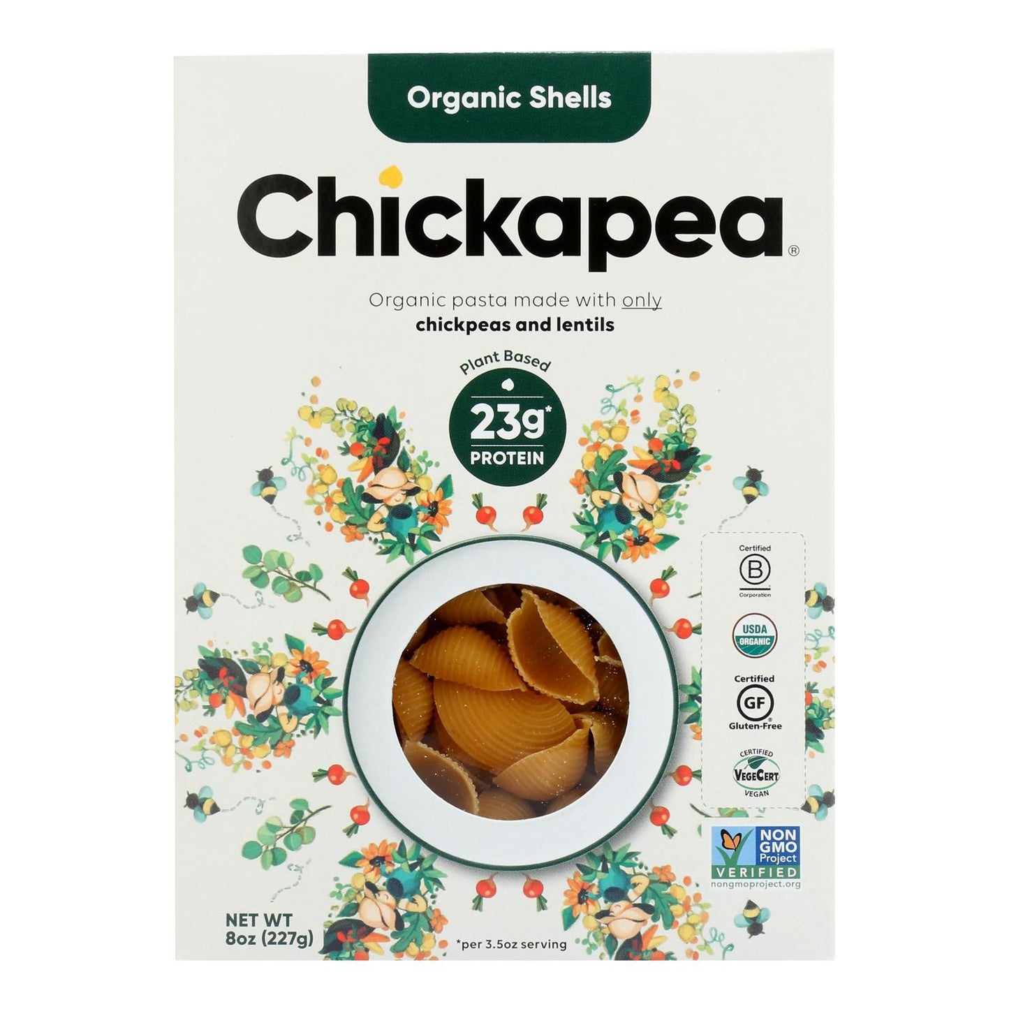 Chickapea Pasta - Pasta - Shells - Case Of 6 - 8 Oz. image 1