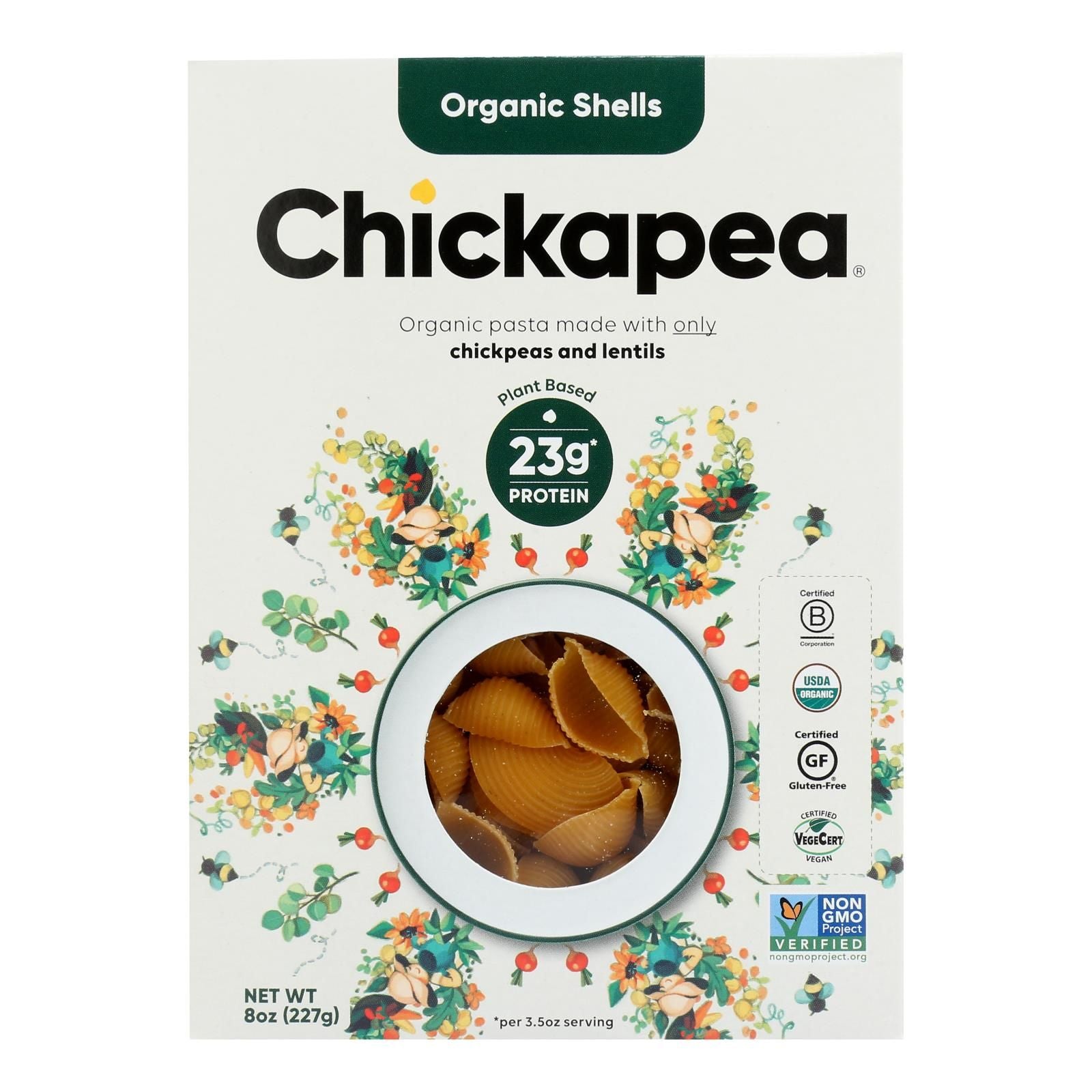 Chickapea Pasta - Pasta - Shells - Case Of 6 - 8 Oz. image 1