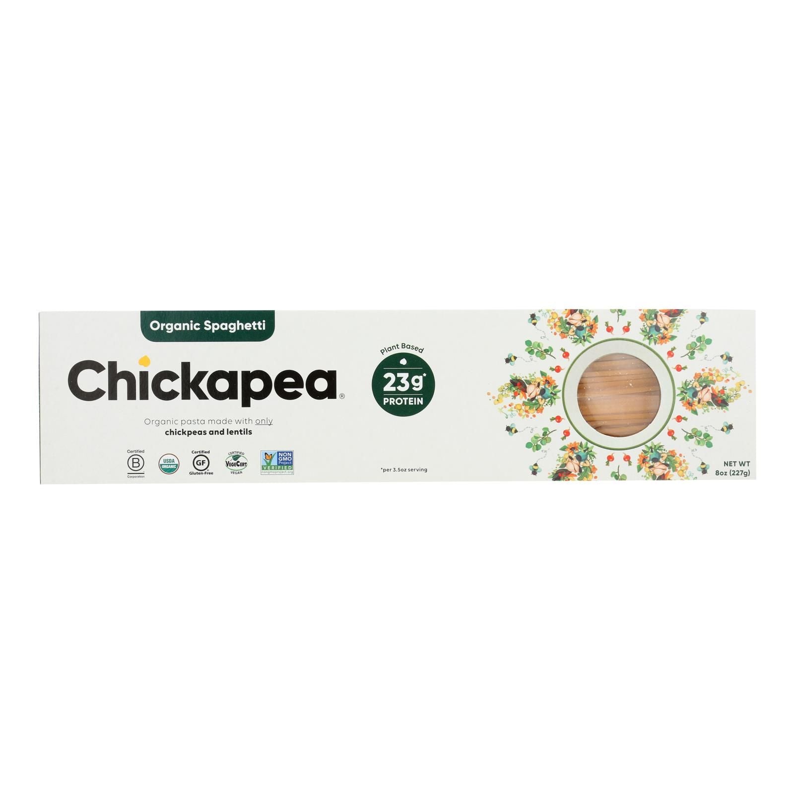Chickapea Pasta - Pasta Organic Spaghetti - Case Of 6 - 8 Oz image 1