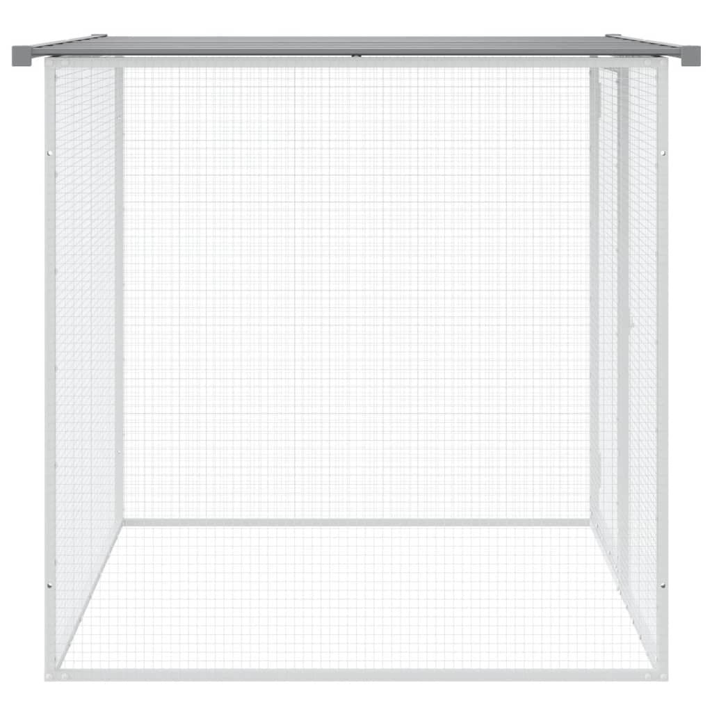 Chicken Cage with Roof Light Gray 40.6"x38.6"x35.4" Galvanized Steel image 4