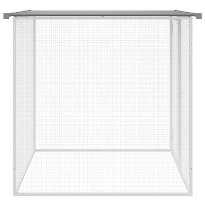 Chicken Cage with Roof Light Gray 40.6"x38.6"x35.4" Galvanized Steel image 4