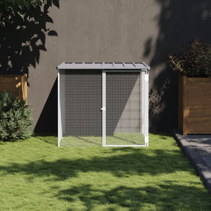 Chicken Cage with Roof Light Gray 40.6"x38.6"x35.4" Galvanized Steel image 1
