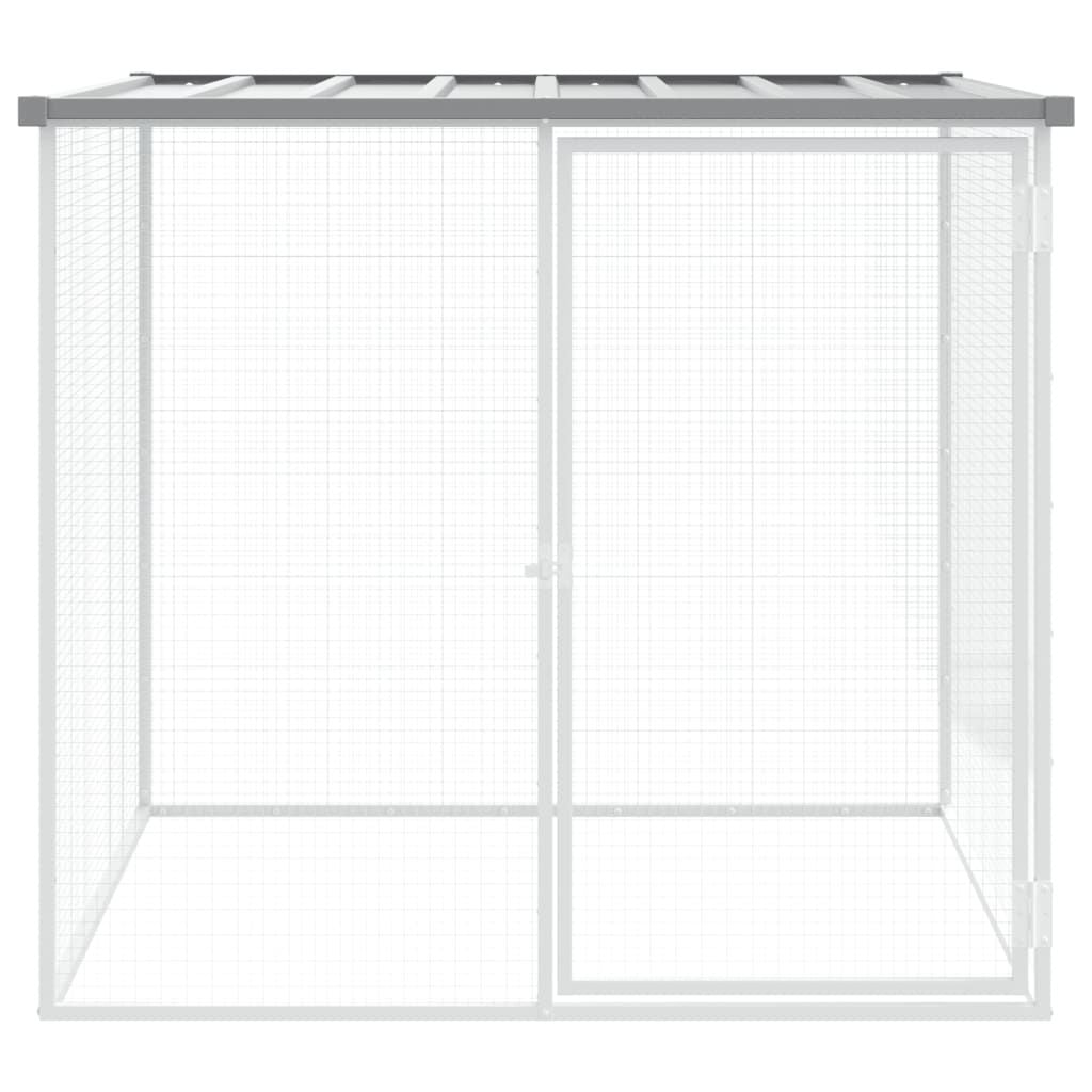 Chicken Cage with Roof Light Gray 40.6"x38.6"x35.4" Galvanized Steel image 3