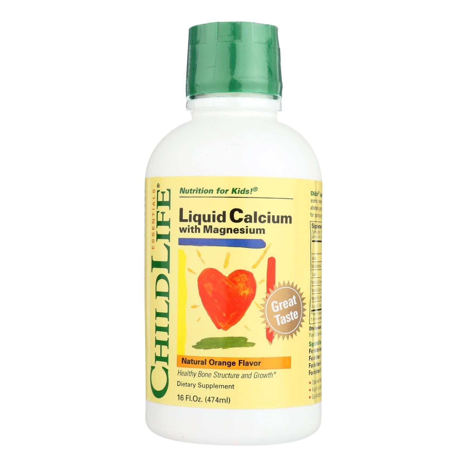 Childlife Liquid Calcium With Magnesium Natural Orange - 16 Fl Oz image 1