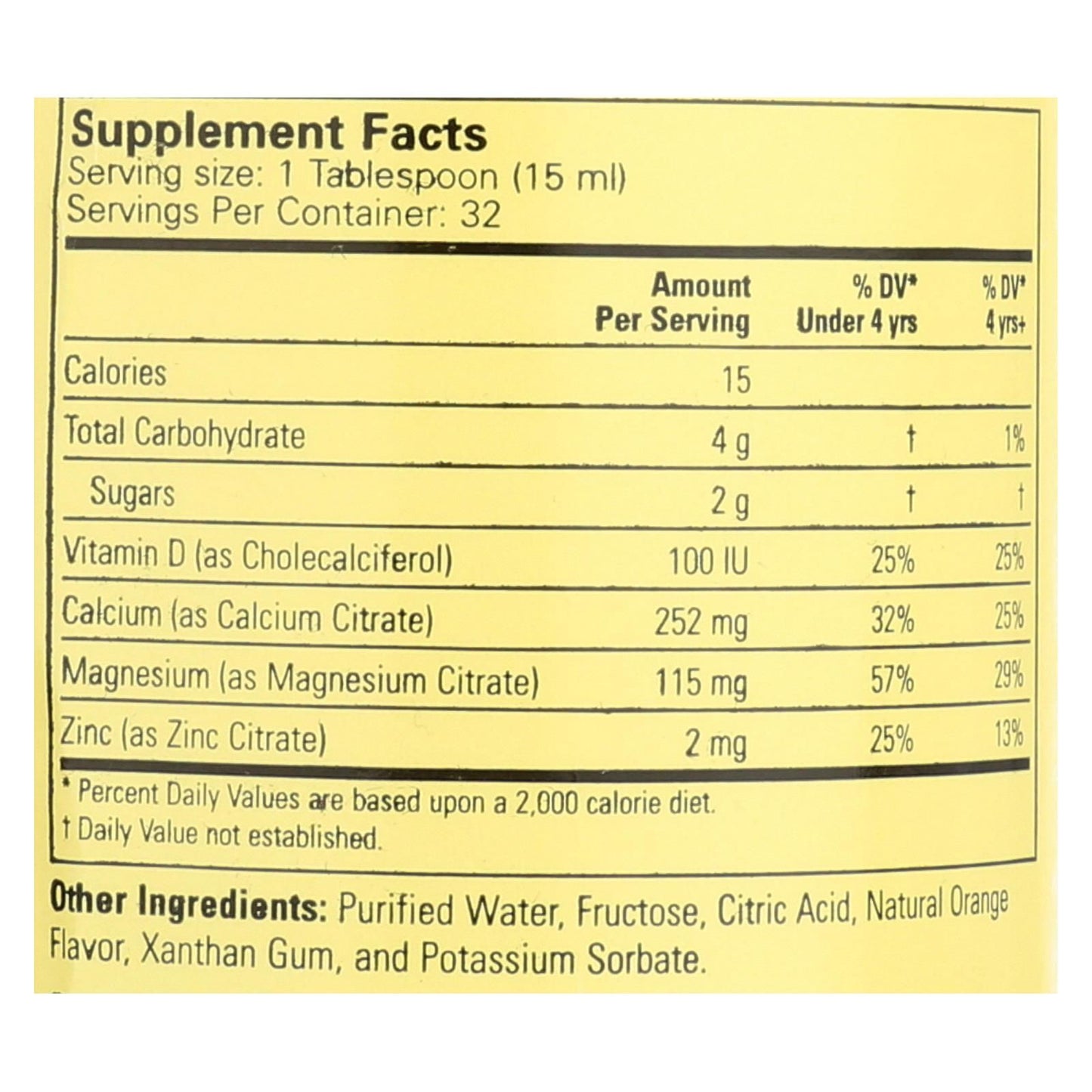 Childlife Liquid Calcium With Magnesium Natural Orange - 16 Fl Oz image 2