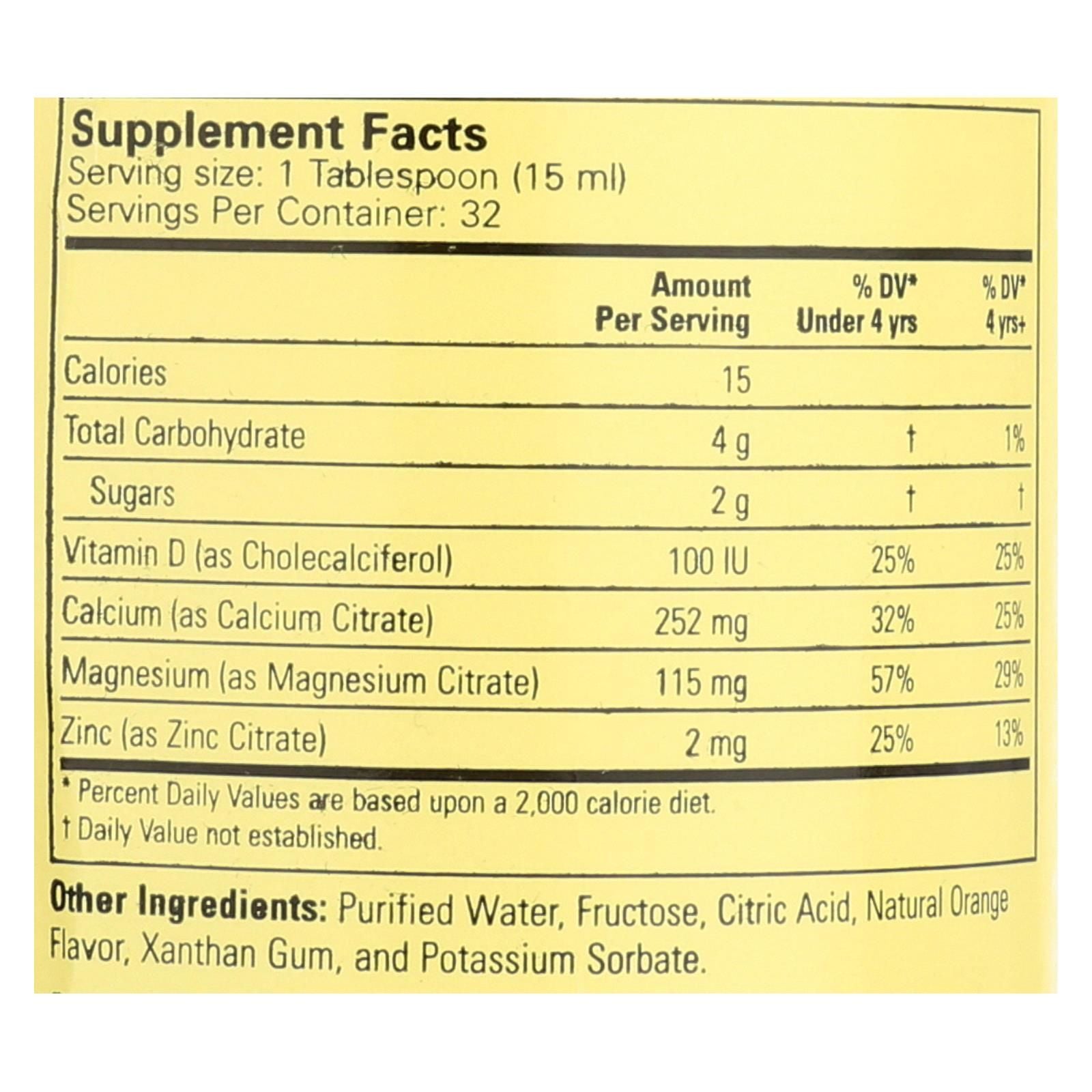 Childlife Liquid Calcium With Magnesium Natural Orange - 16 Fl Oz image 2