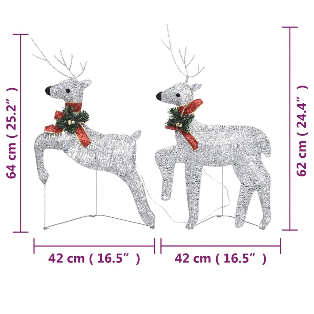 Christmas Reindeers 4 pcs Silver 80 LEDs image 9