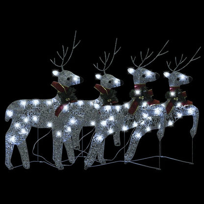 Christmas Reindeers 4 pcs Silver 80 LEDs image 3