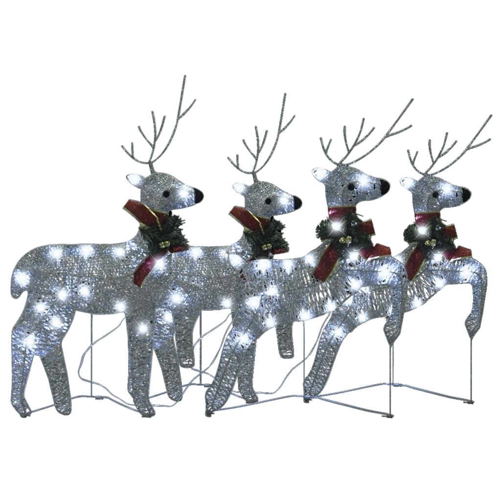 Christmas Reindeers 4 pcs Silver 80 LEDs image 4