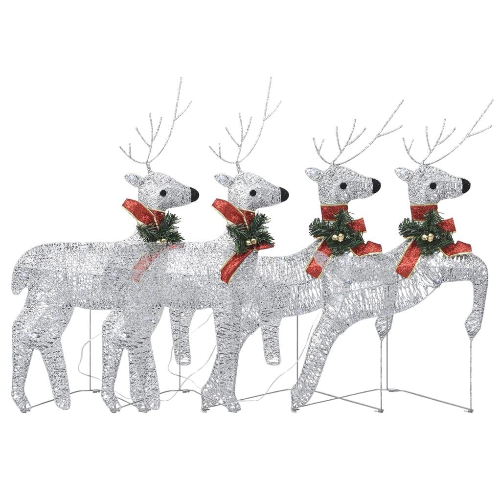 Christmas Reindeers 4 pcs Silver 80 LEDs image 2