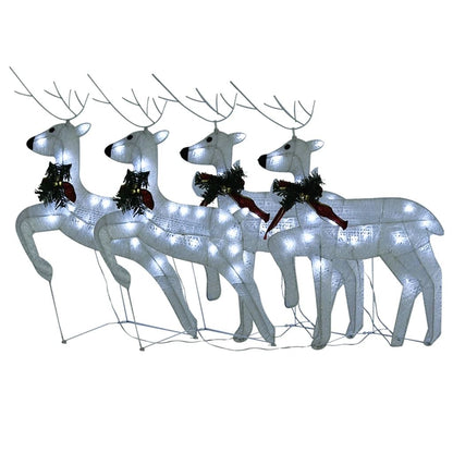 Christmas Reindeers 4 pcs White 80 LEDs image 2