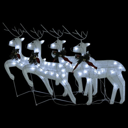 Christmas Reindeers 4 pcs White 80 LEDs image 3
