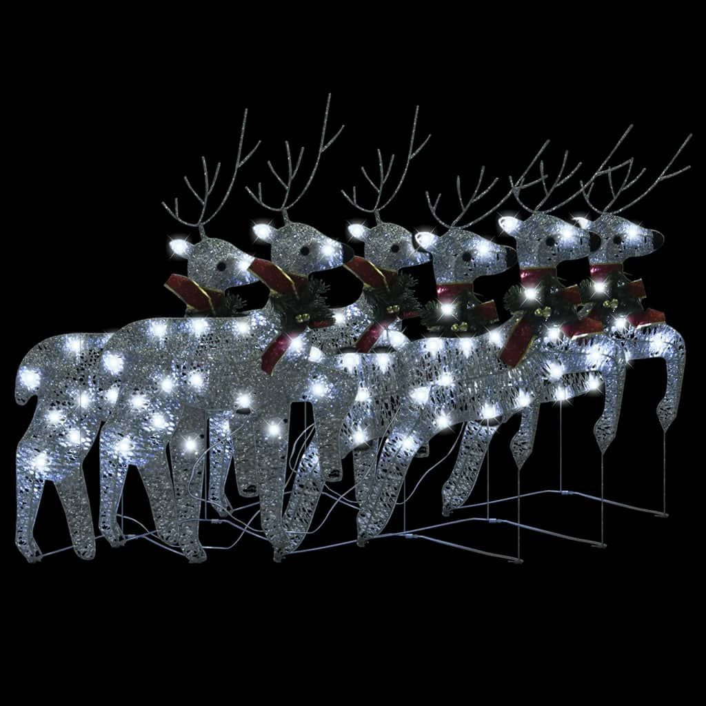 Christmas Reindeers 6 pcs Silver 120 LEDs image 3