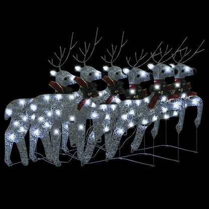Christmas Reindeers 6 pcs Silver 120 LEDs image 3