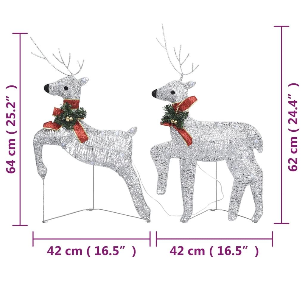 Christmas Reindeers 6 pcs Silver 120 LEDs image 9