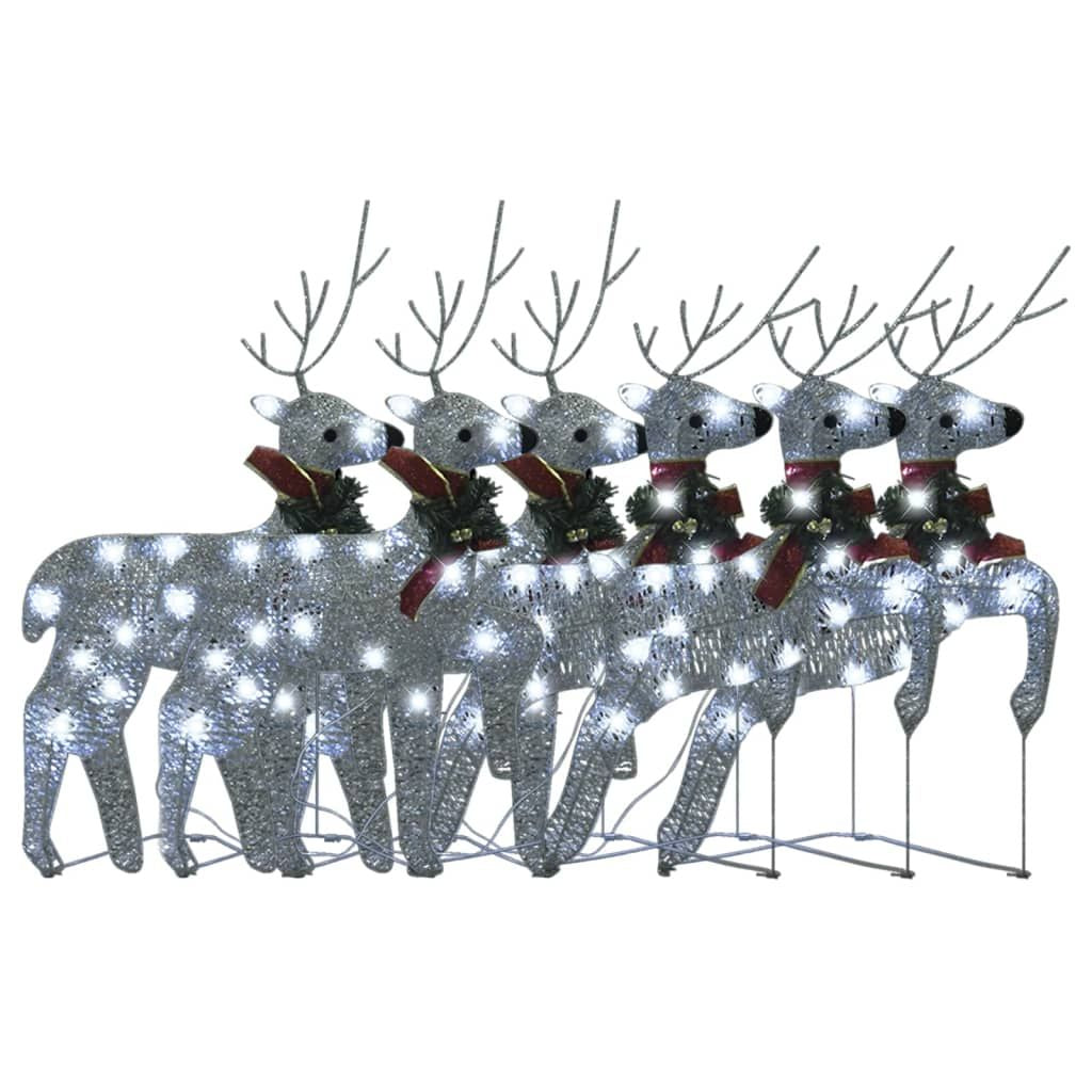 Christmas Reindeers 6 pcs Silver 120 LEDs image 4