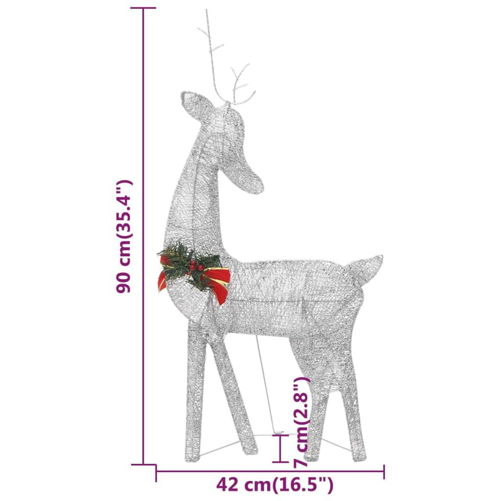Christmas Reindeers 6 pcs Silver Cold White Mesh image 11