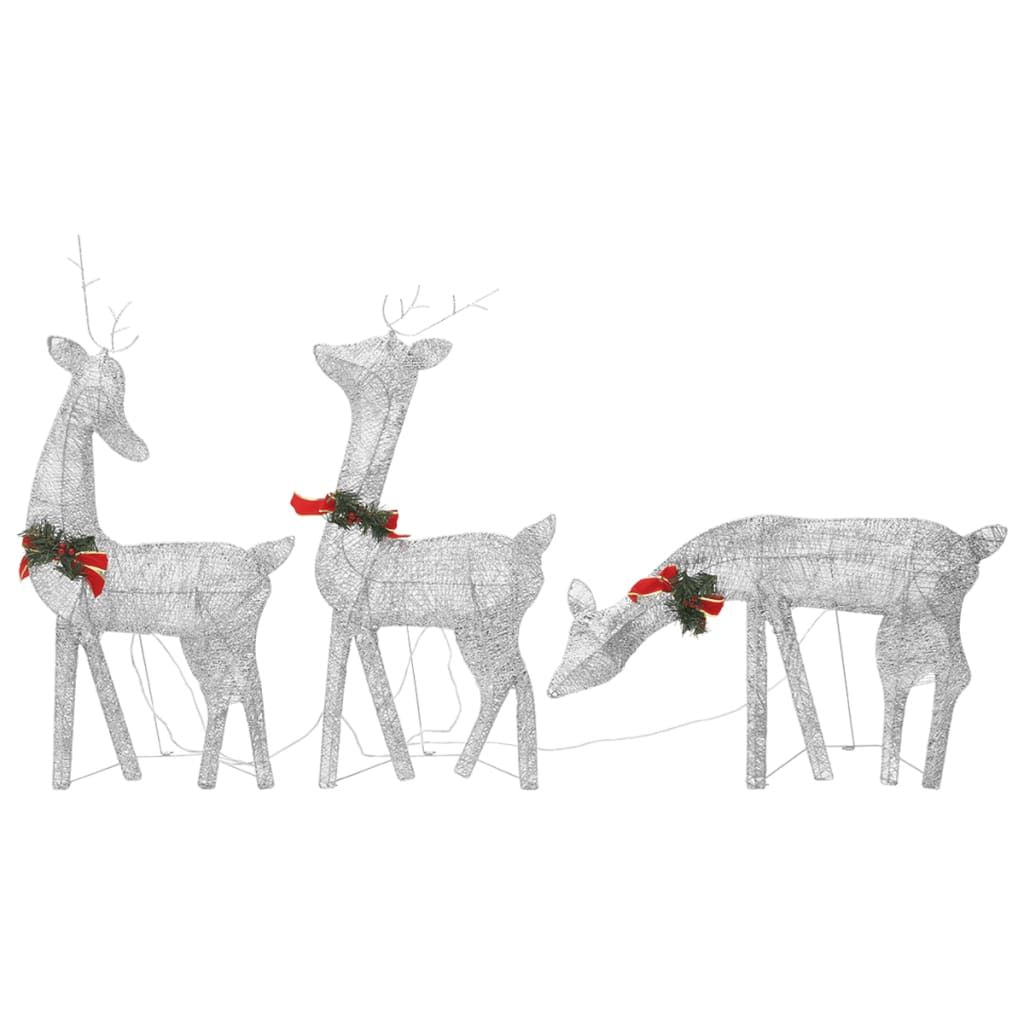 Christmas Reindeers 6 pcs Silver Cold White Mesh image 3