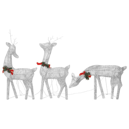 Christmas Reindeers 6 pcs Silver Cold White Mesh image 3