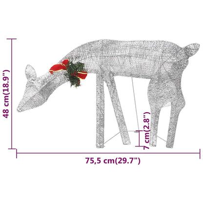 Christmas Reindeers 6 pcs Silver Cold White Mesh image 13