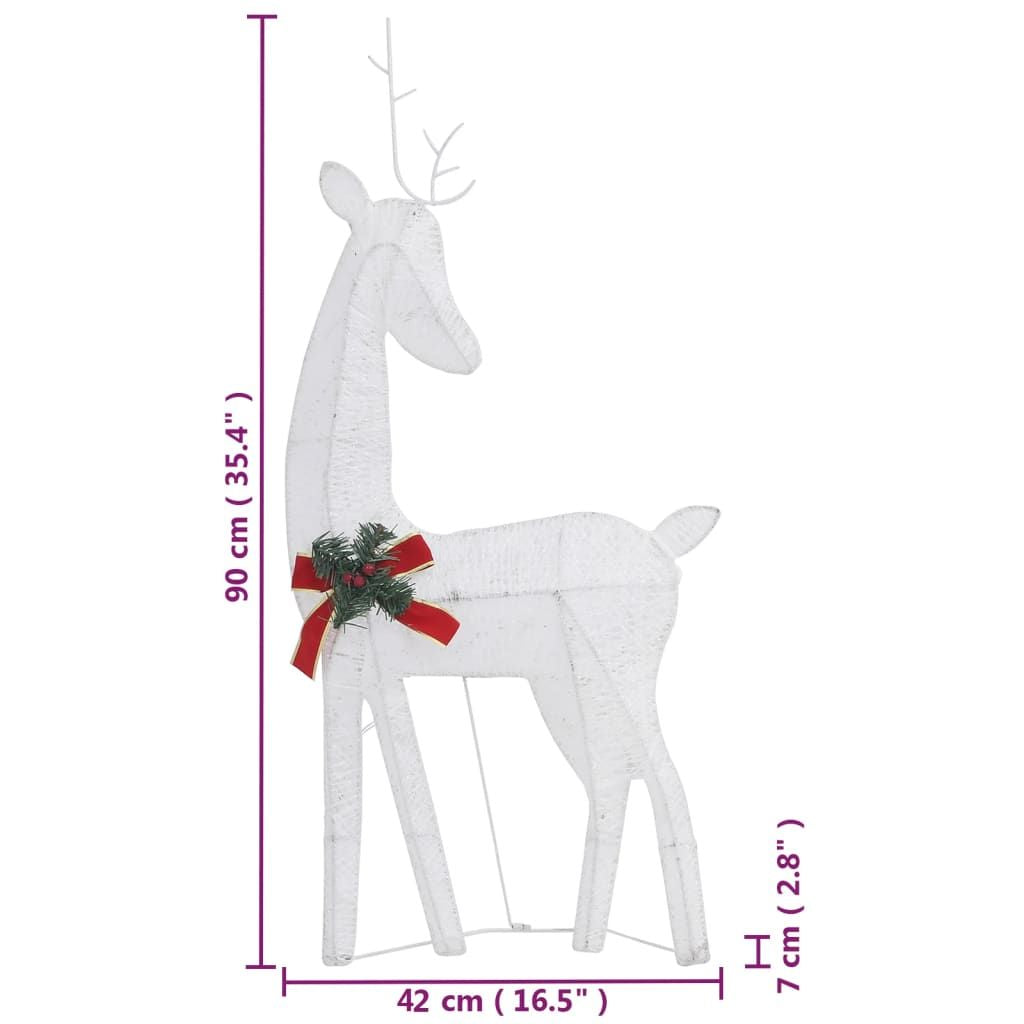 Christmas Reindeers 6 pcs White Cold White Mesh image 11