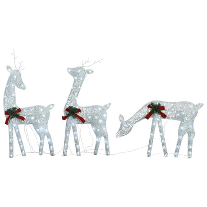 Christmas Reindeers 6 pcs White Cold White Mesh image 3