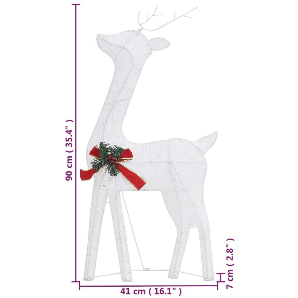 Christmas Reindeers 6 pcs White Cold White Mesh image 12
