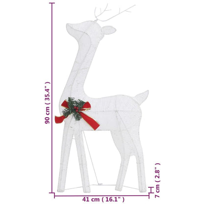 Christmas Reindeers 6 pcs White Cold White Mesh image 12