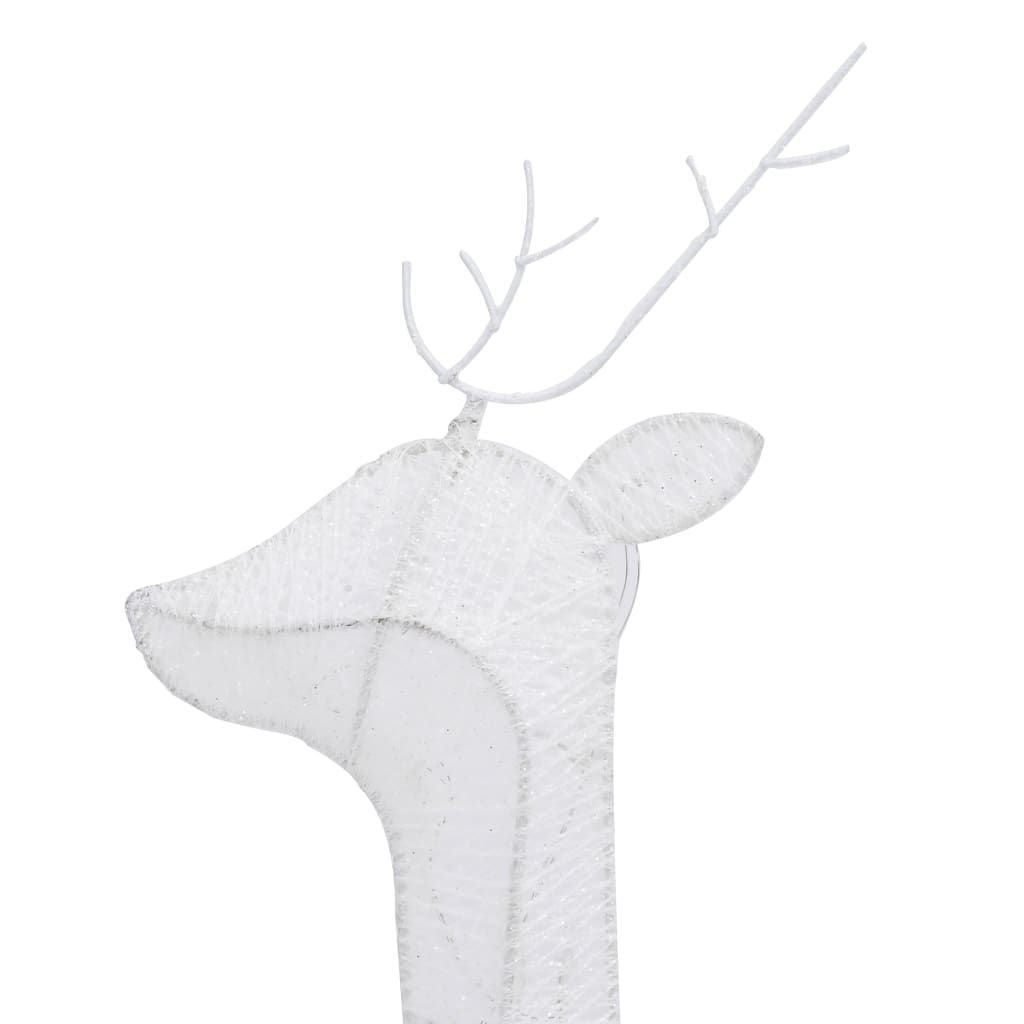 Christmas Reindeers 6 pcs White Cold White Mesh image 8