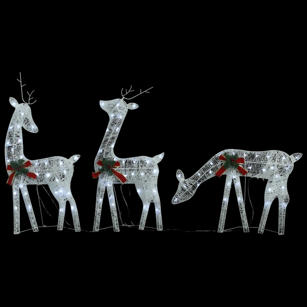 Christmas Reindeers 6 pcs White Cold White Mesh image 4