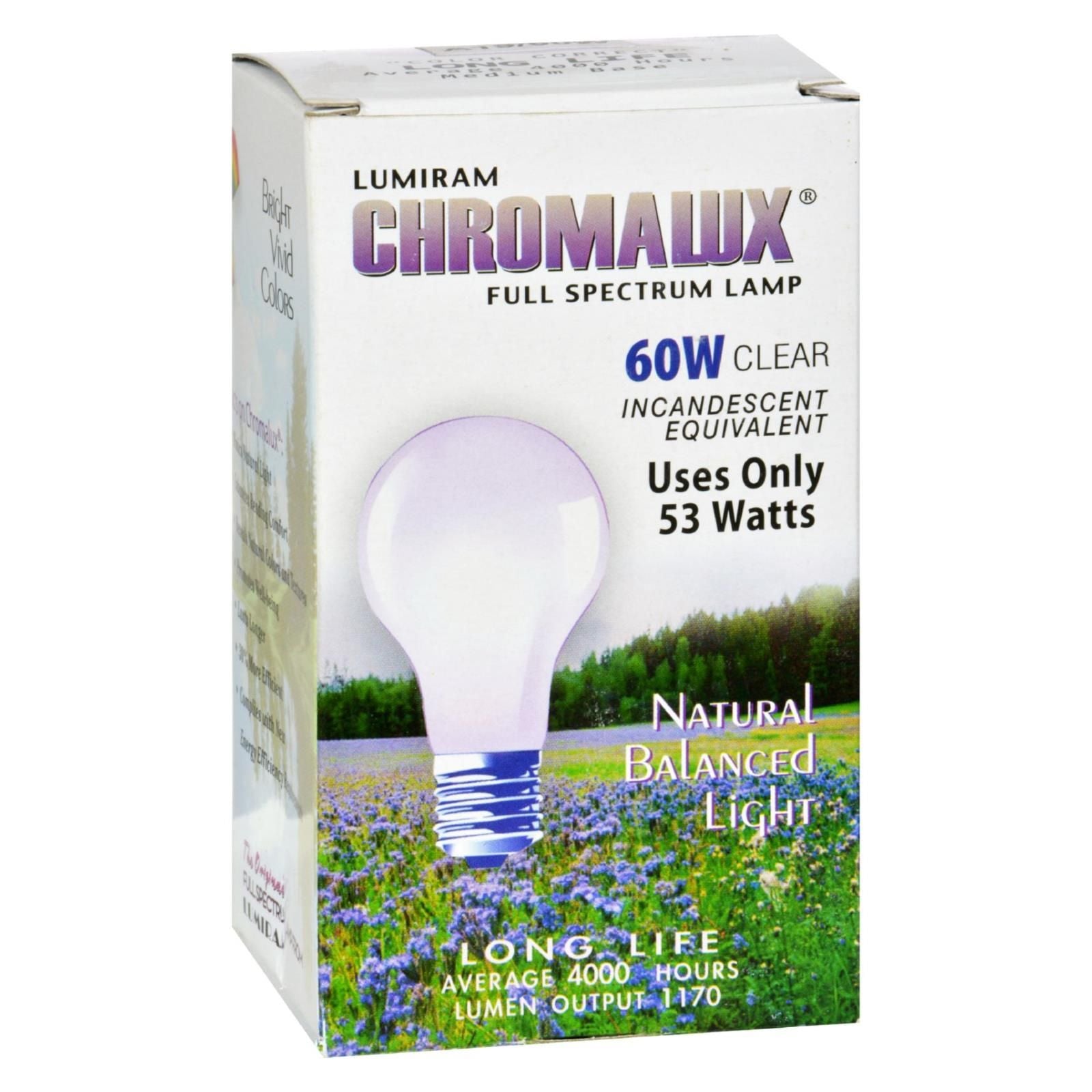 Chromalux Standard Clear Light Bulb - 60 Watt - 1 Bulb image 1