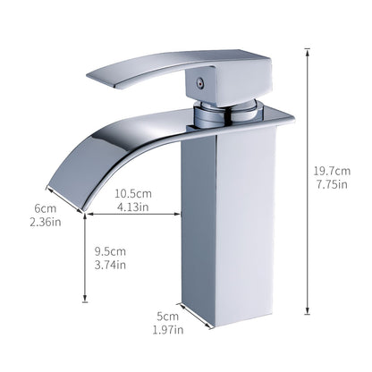 Chrome Bathroom Faucet,Faucet for Bathroom Sink, Single Hole Bathroom Faucet Modern Single Handle Vanity Basin Faucet image 7