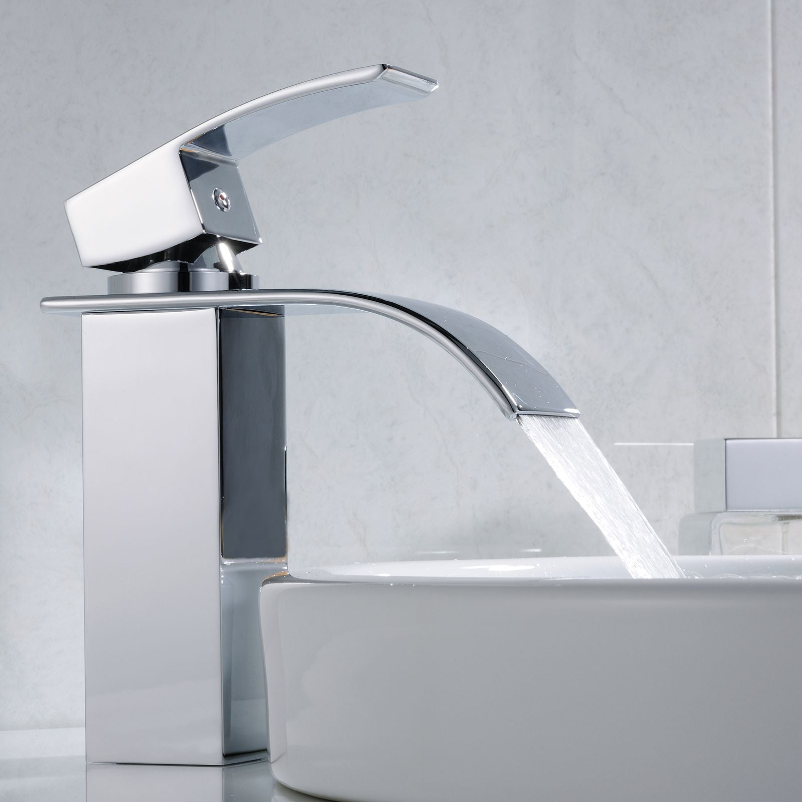 Chrome Bathroom Faucet,Faucet for Bathroom Sink, Single Hole Bathroom Faucet Modern Single Handle Vanity Basin Faucet image 3