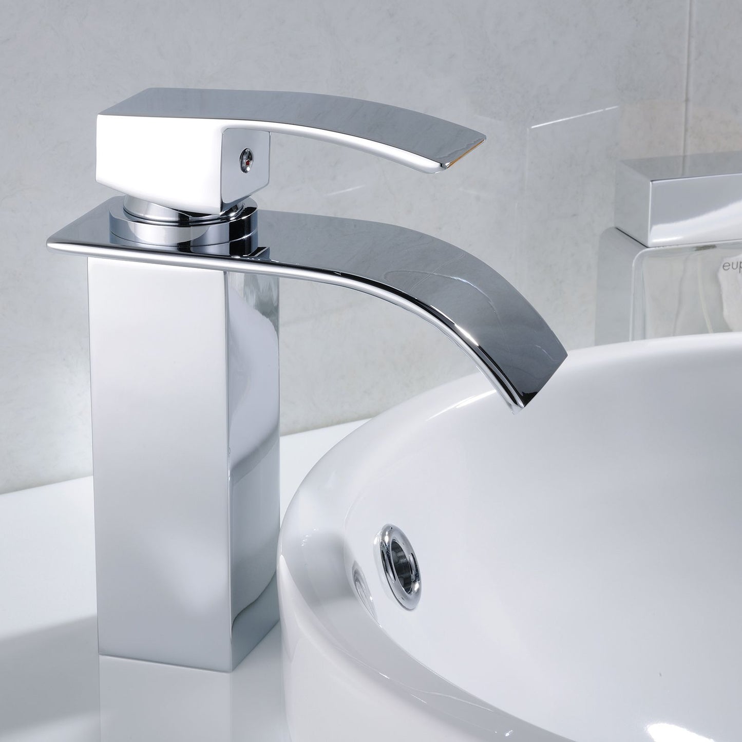 Chrome Bathroom Faucet,Faucet for Bathroom Sink, Single Hole Bathroom Faucet Modern Single Handle Vanity Basin Faucet image 5