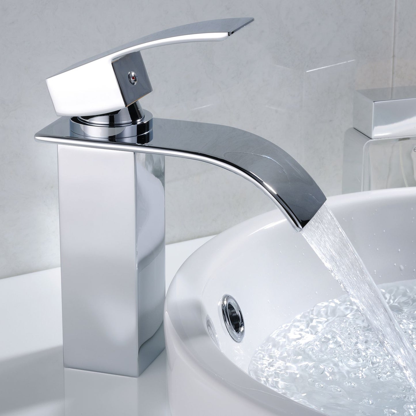 Chrome Bathroom Faucet,Faucet for Bathroom Sink, Single Hole Bathroom Faucet Modern Single Handle Vanity Basin Faucet image 2