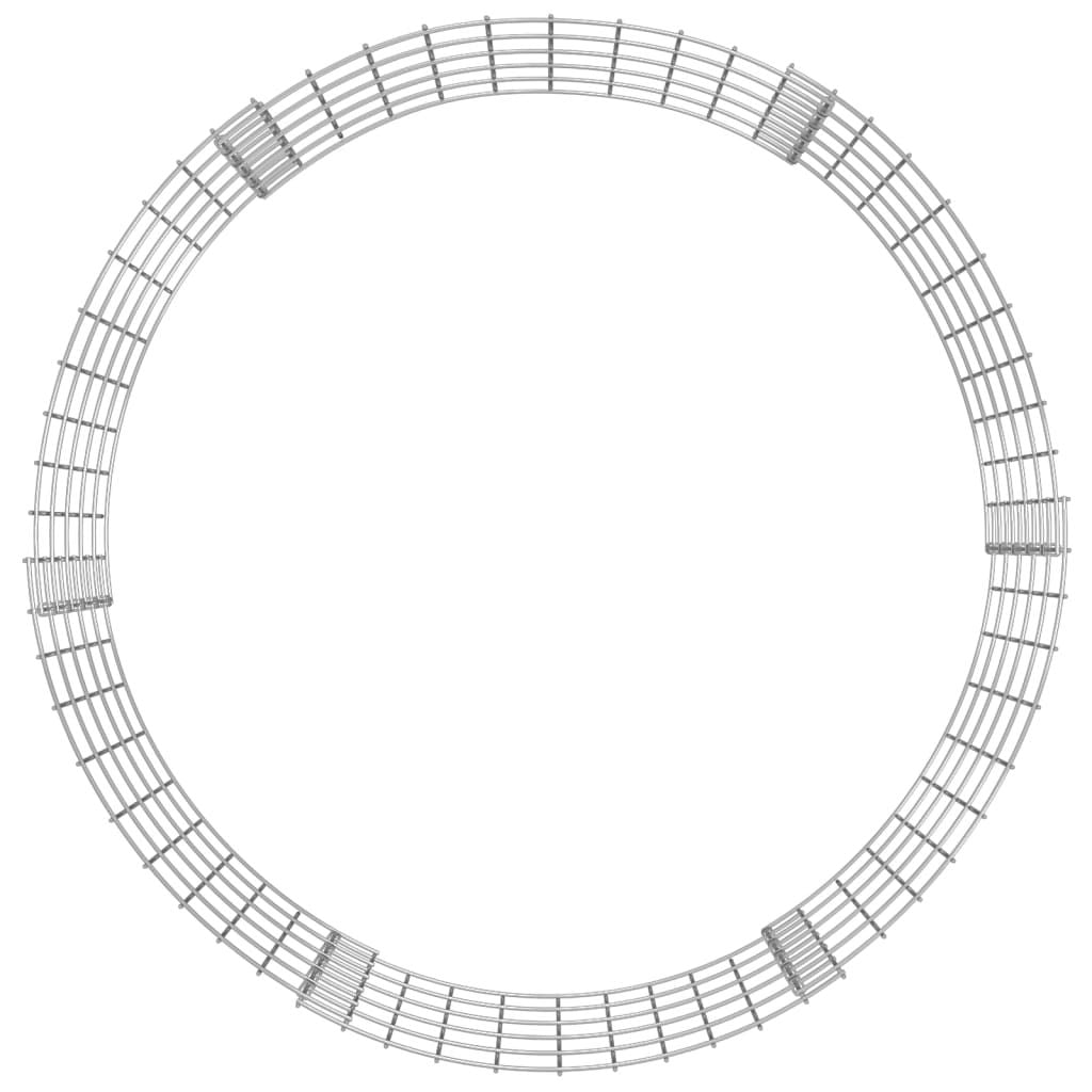 Circular Gabion Pole Galvanized Steel - Close-up of Galvanized Steel Mesh