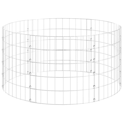 Circular Gabion Pole Galvanized Steel - Side View - Mesh Detail