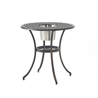 CAMDEN 3PC CAST BISTRO SET W ICE BUCKET image 10
