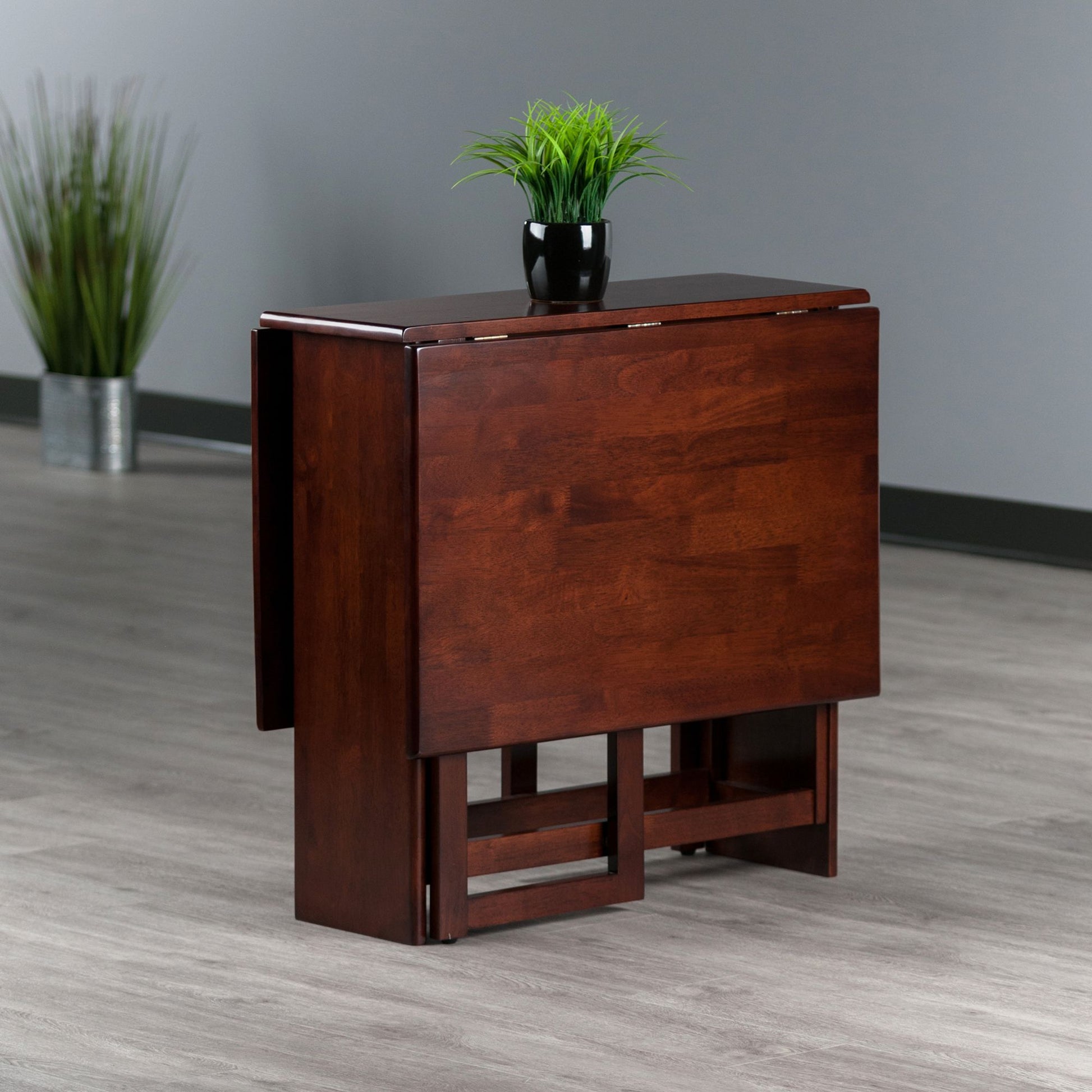 Clara Double Drop Leaf Dining Table; Walnut image 5