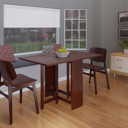 Clara Double Drop Leaf Dining Table; Walnut image 2