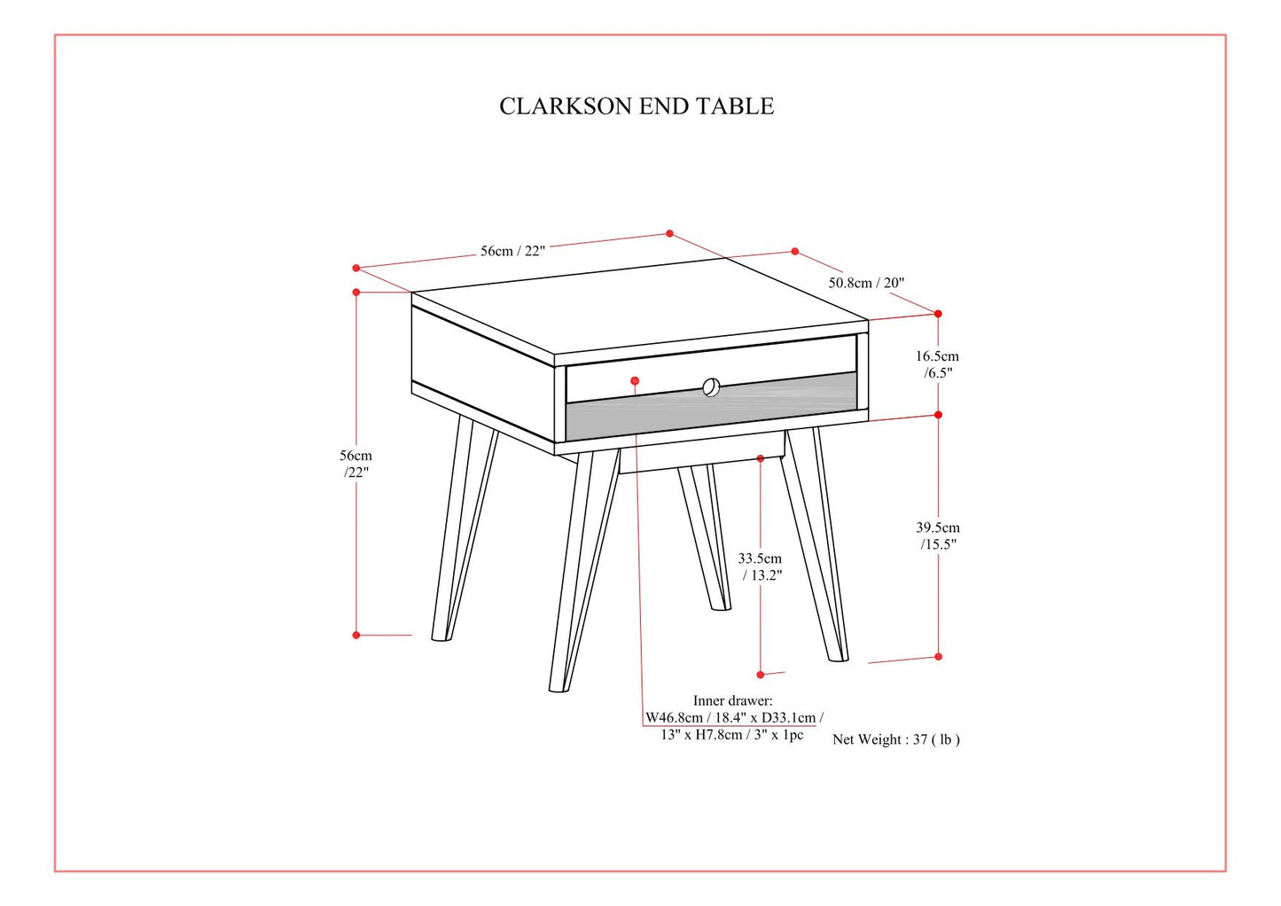 Clarkson - End Table - Rustic Natural Aged Brown image 9
