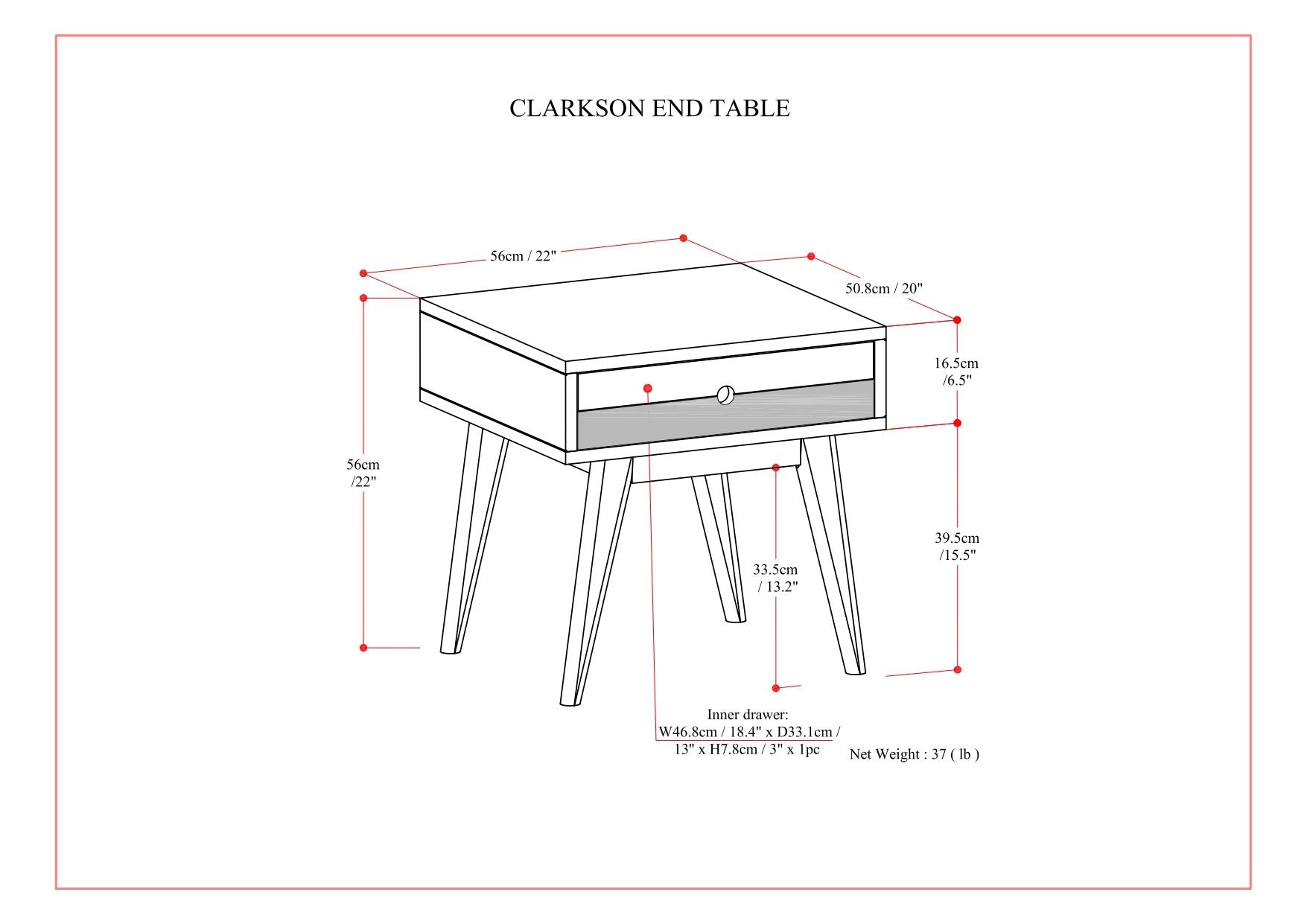 Clarkson - End Table - Rustic Natural Aged Brown image 9