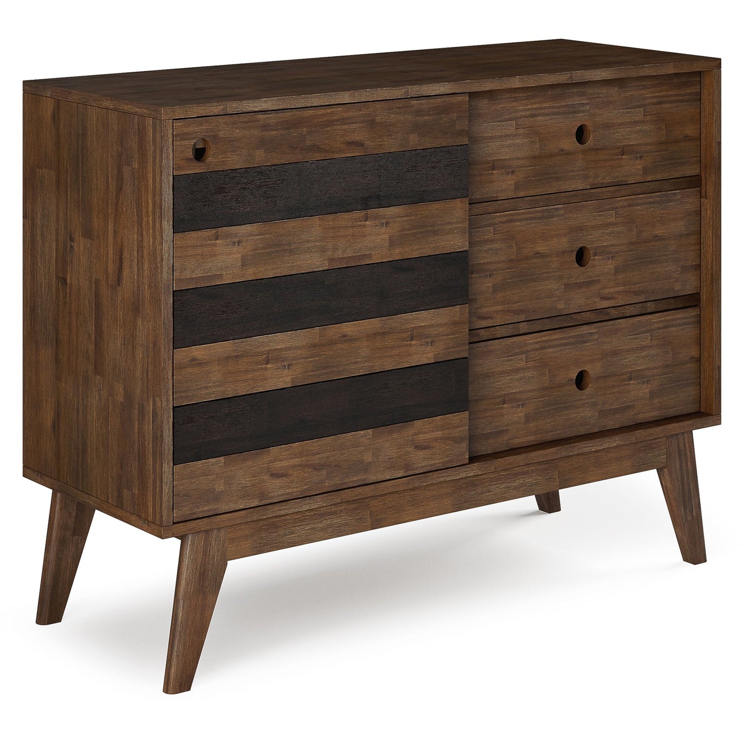Clarkson 48 inch Wide Solid Wood Medium Storage in Rustic Natural Aged Brown image 1