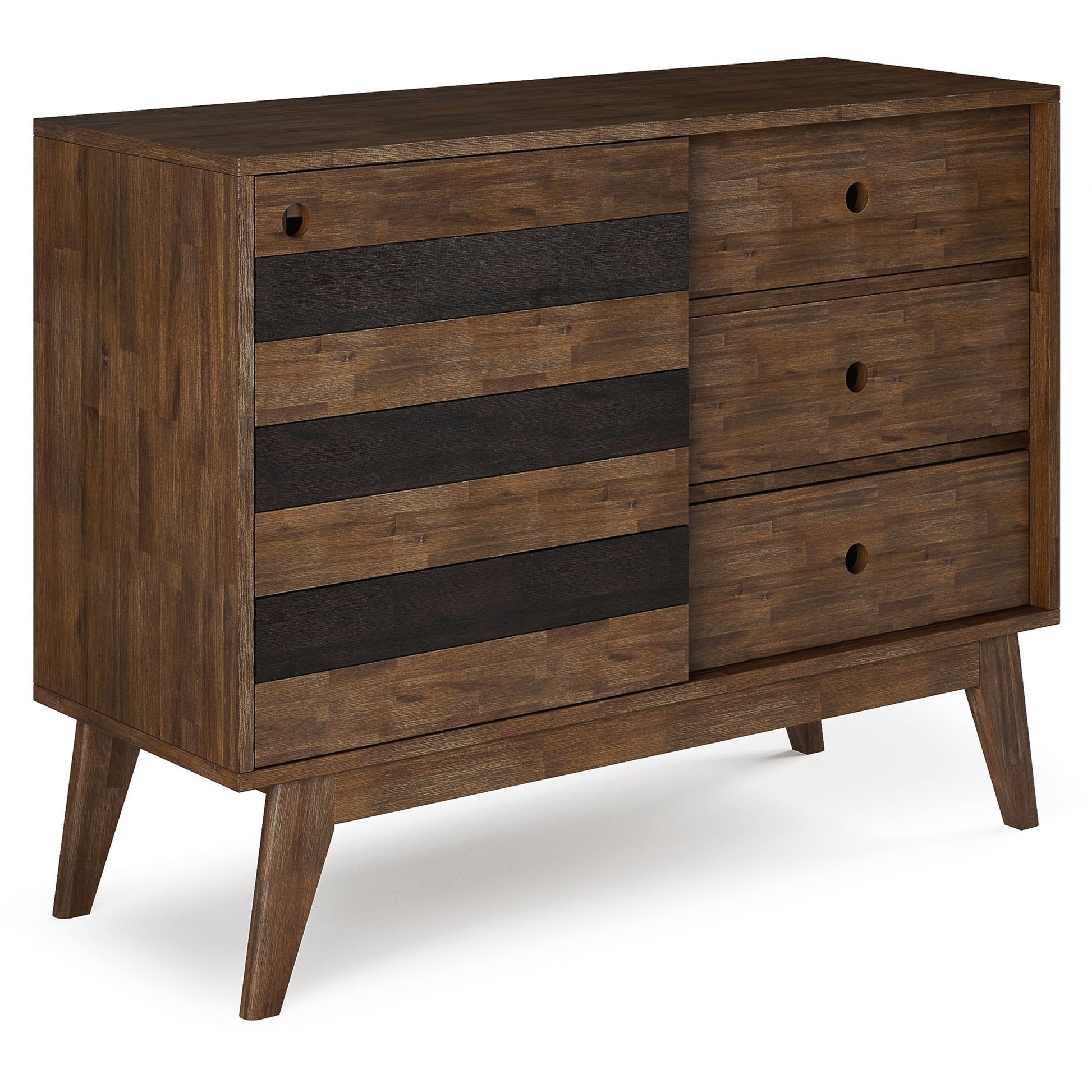 Clarkson 48 inch Wide Solid Wood Medium Storage in Rustic Natural Aged Brown image 1