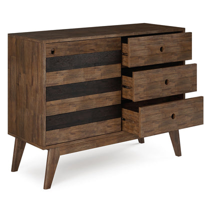 Clarkson 48 inch Wide Solid Wood Medium Storage in Rustic Natural Aged Brown image 9