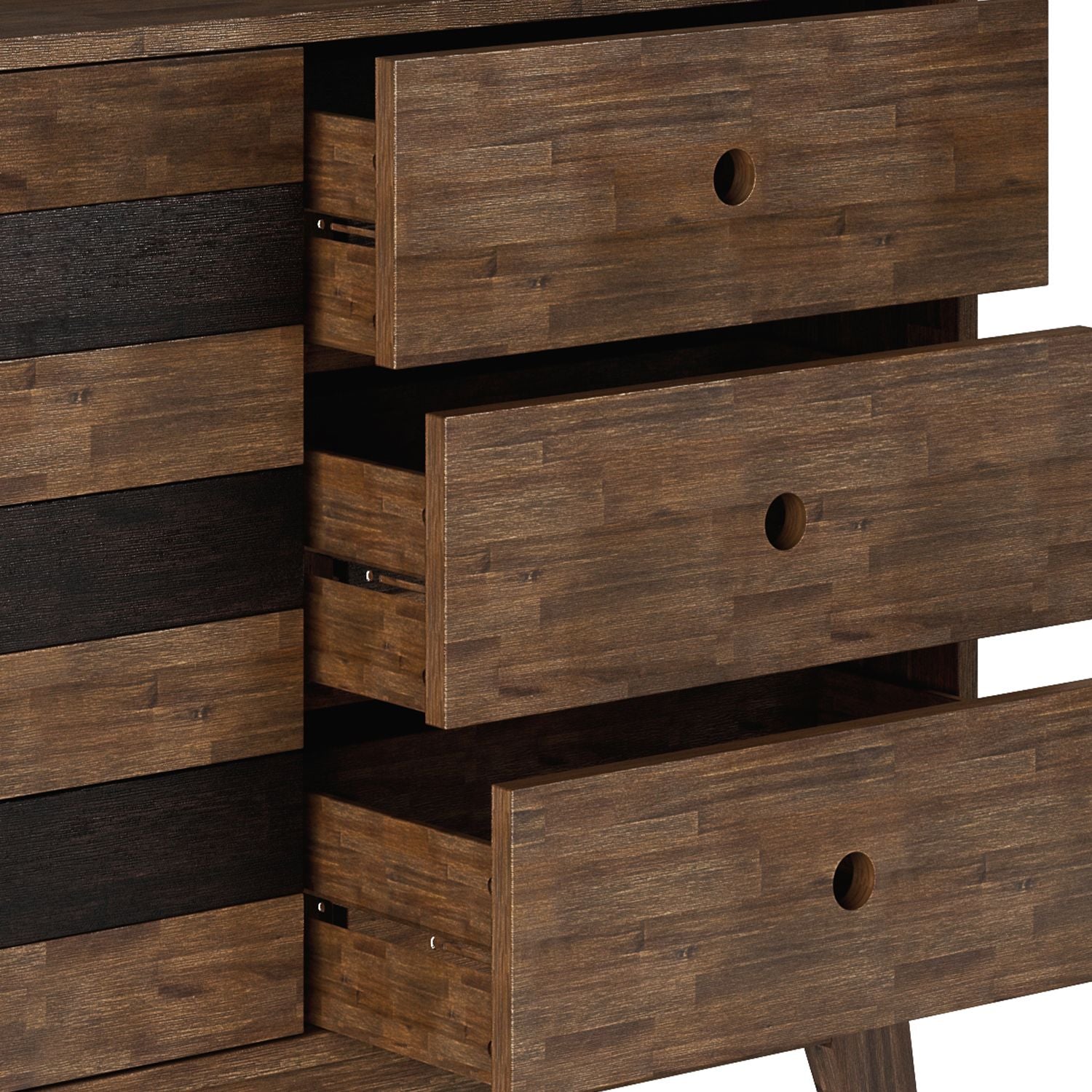Clarkson 48 inch Wide Solid Wood Medium Storage in Rustic Natural Aged Brown image 5