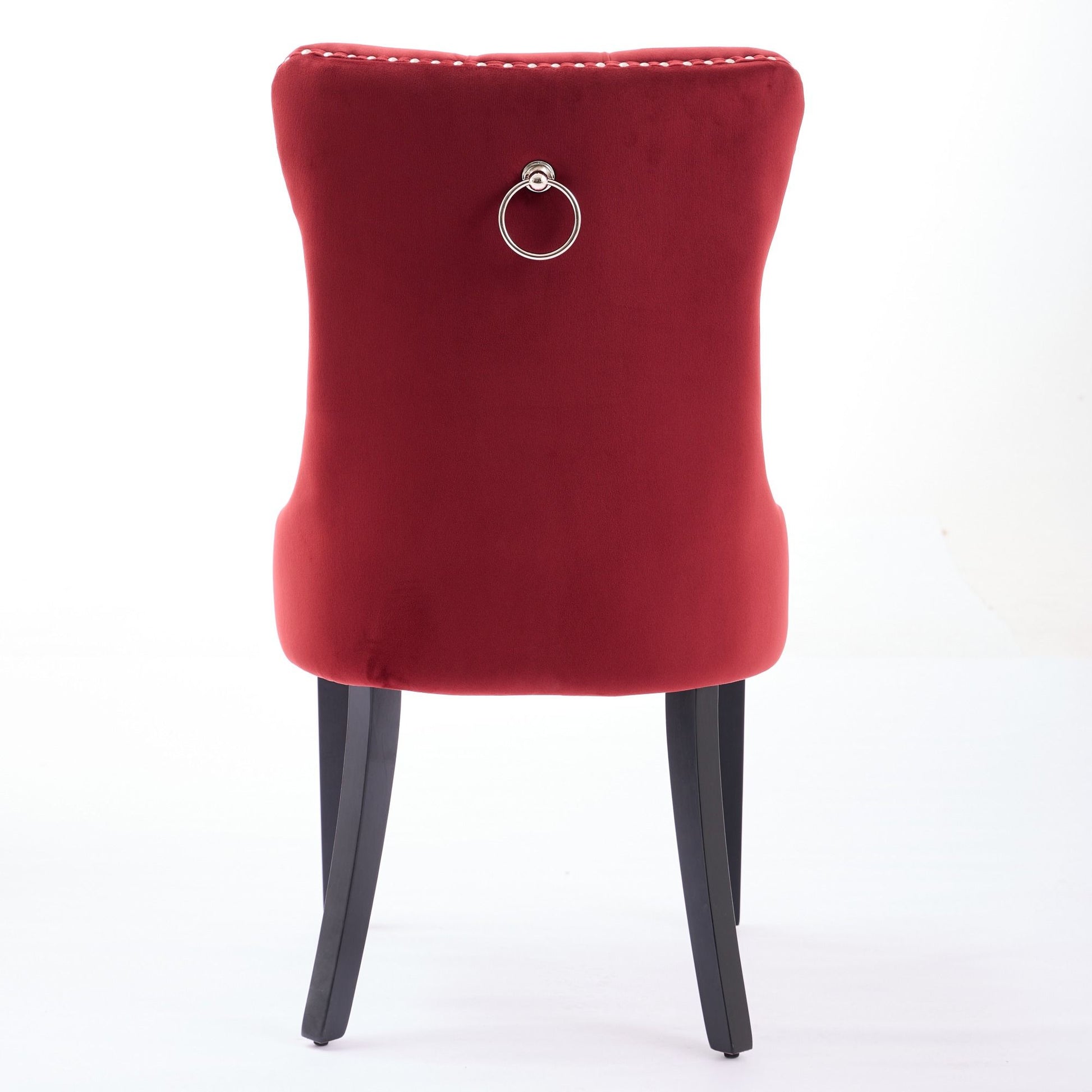 Classic Velvet Dining Chairs, High-end Tufted Solid Wood Contemporary Velvet Upholstered Dining Chair with Wood Legs Nai image 6