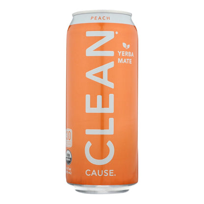 Clean Cause - Yrba Mte Peach Clean - Case Of 12 - 16 Fz image 2